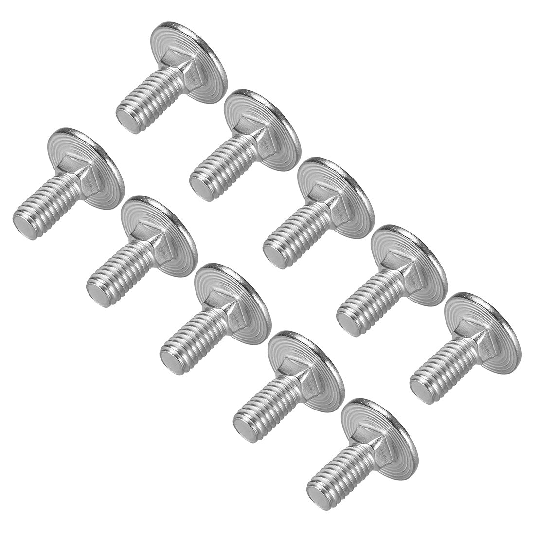 Harfington Carriage Bolts, Neck Carriage Bolt, Round Head, Square Neck, 304 Stainless Steel M6x12mm 30pcs