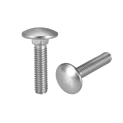 Harfington Carriage Bolts, Neck Carriage Bolt, Round Head, Square Neck, Stainless Steel M6x25mm 25pcs