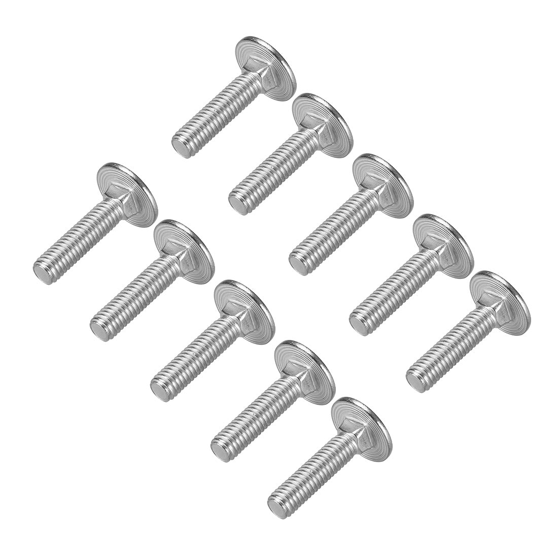 Harfington Carriage Bolts, Neck Carriage Bolt, Round Head, Square Neck, Stainless Steel M6x25mm 25pcs