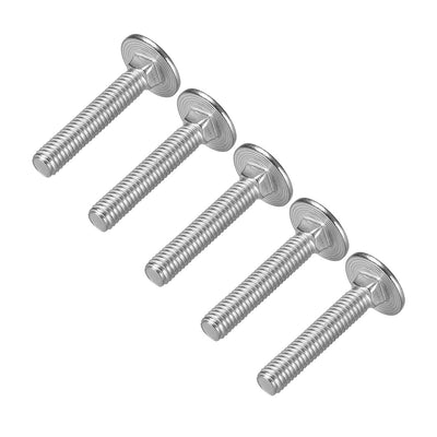 Harfington Carriage Bolts, Neck Carriage Bolt, Round Head, Square Neck, Stainless Steel M6x35mm 5pcs