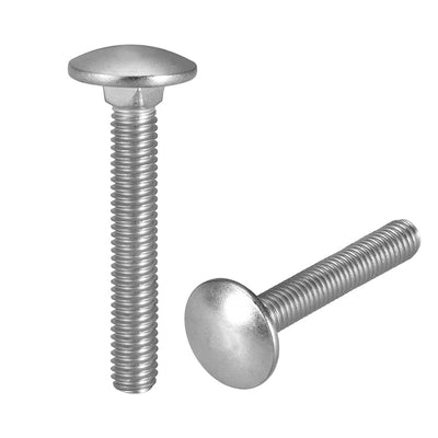 Harfington Carriage Bolts, Neck Carriage Bolt, Round Head, Square Neck, Stainless Steel M6x50mm 8pcs
