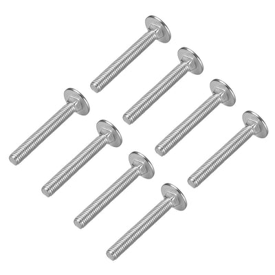 Harfington Carriage Bolts, Neck Carriage Bolt, Round Head, Square Neck, Stainless Steel M6x50mm 8pcs