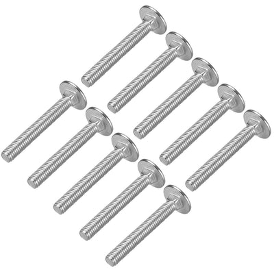 Harfington Carriage Bolts, Neck Carriage Bolt, Round Head, Square Neck, Stainless Steel M6x50mm 15pcs