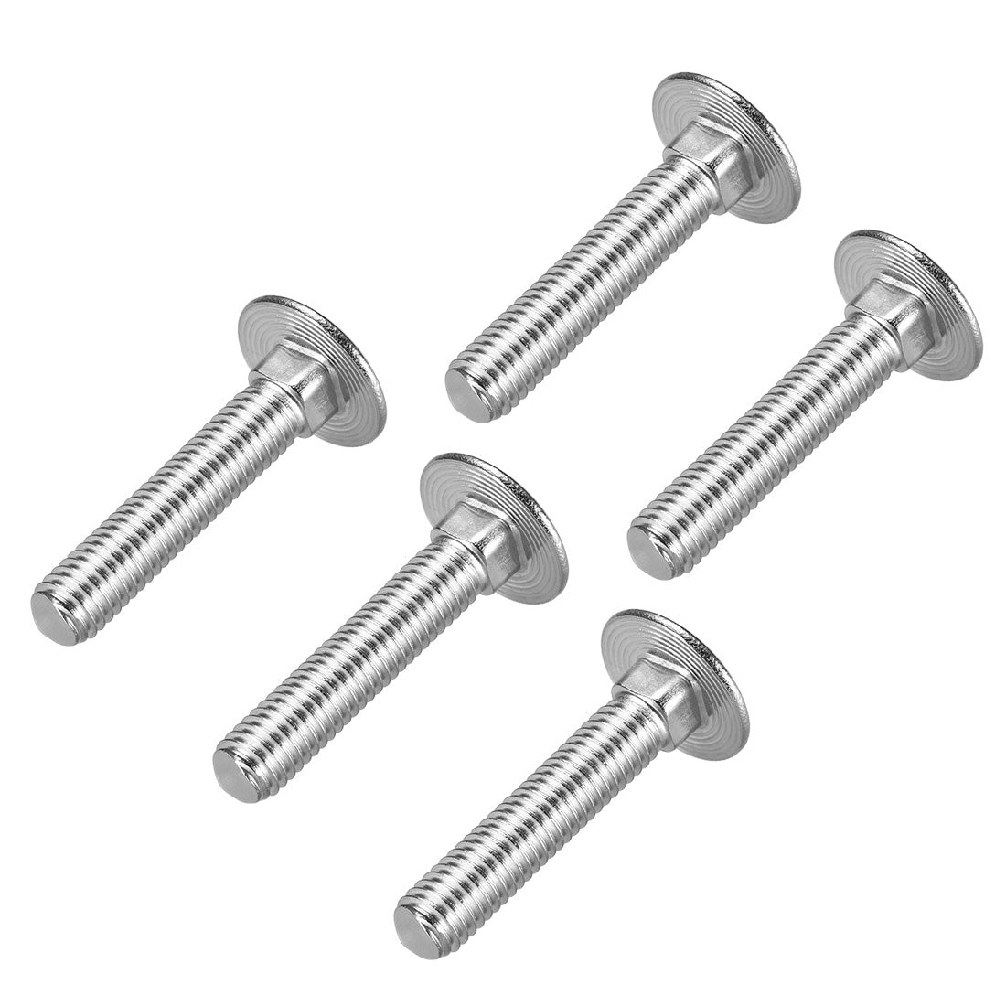 Harfington Carriage Bolts, Neck Carriage Bolt, Round Head, Square Neck, 304 Stainless Steel M8x45mm 5pcs