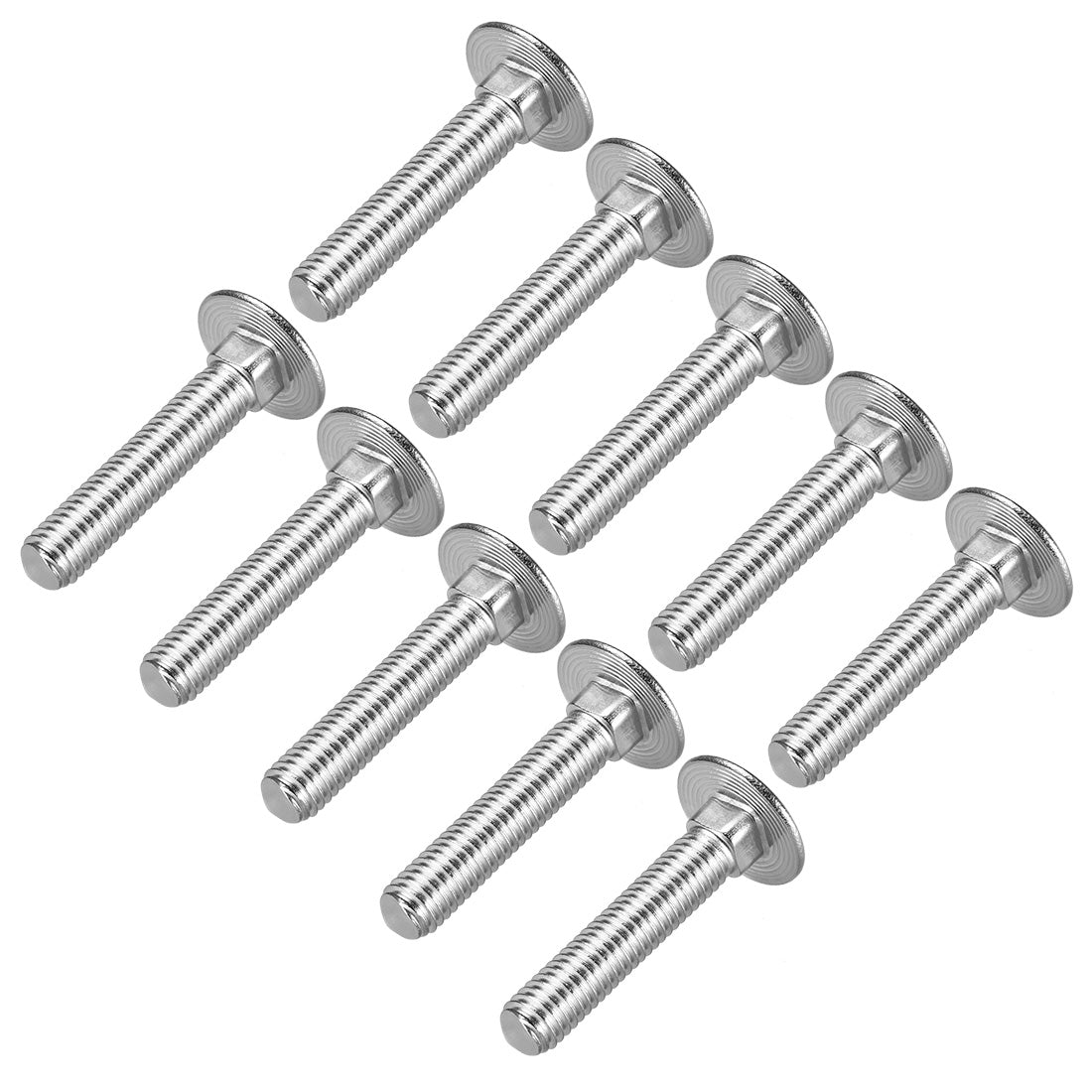 Harfington Carriage Bolts, Neck Carriage Bolt, Round Head, Square Neck, 304 Stainless Steel M8x45mm 10pcs