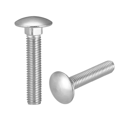 Harfington Carriage Bolts, Neck Carriage Bolt, Round Head, Square Neck, 304 Stainless Steel M8x50mm 8pcs