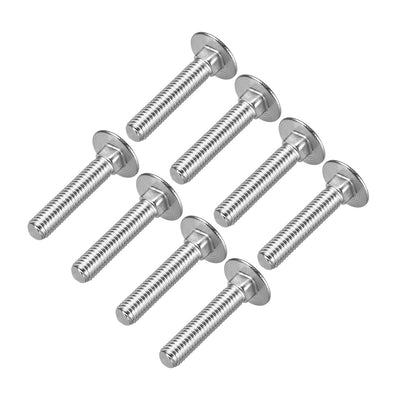 Harfington Carriage Bolts, Neck Carriage Bolt, Round Head, Square Neck, 304 Stainless Steel M8x50mm 8pcs