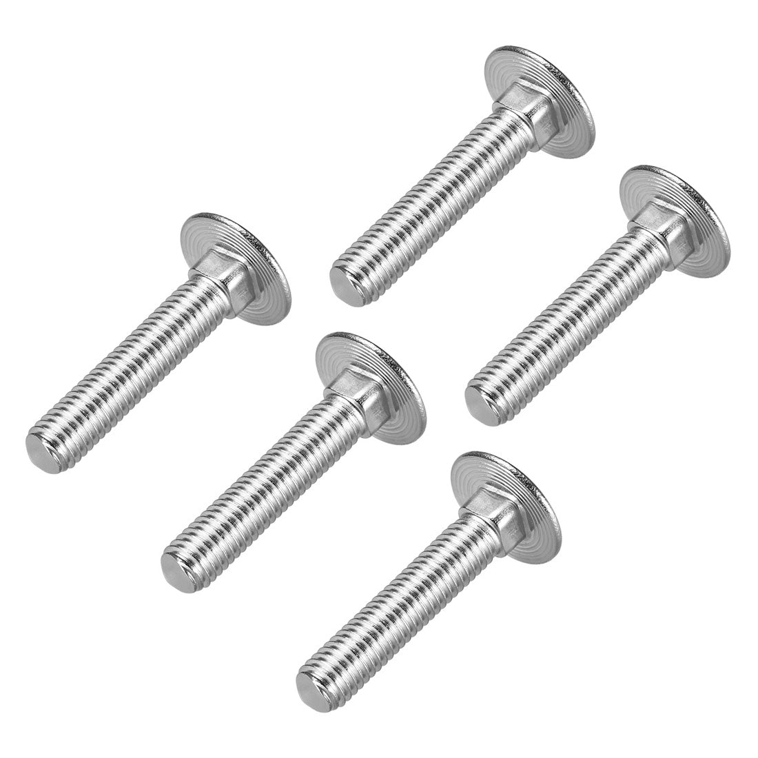 Harfington Carriage Bolts, Neck Carriage Bolt, Round Head, Square Neck, 304 Stainless Steel M8x50mm 5pcs