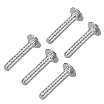 Harfington Carriage Bolts, Neck Carriage Bolt, Round Head, Square Neck, 304 Stainless Steel M8x60mm 5pcs