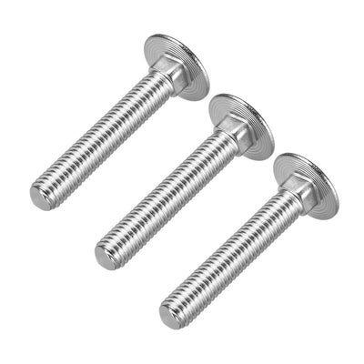 Harfington Carriage Bolts, Neck Carriage Bolt, Round Head, Square Neck, 304 Stainless Steel M8x60mm 3pcs