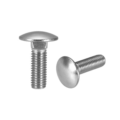 Harfington Carriage Bolts, Neck Carriage Bolt, Round Head, Square Neck, Stainless Steel M10x25mm 8pcs