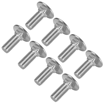 Harfington Carriage Bolts, Neck Carriage Bolt, Round Head, Square Neck, Stainless Steel M10x25mm 8pcs