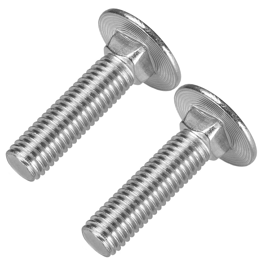 Harfington Carriage Bolts, Neck Carriage Bolt, Round Head, Square Neck, Stainless Steel M10x40mm 2pcs
