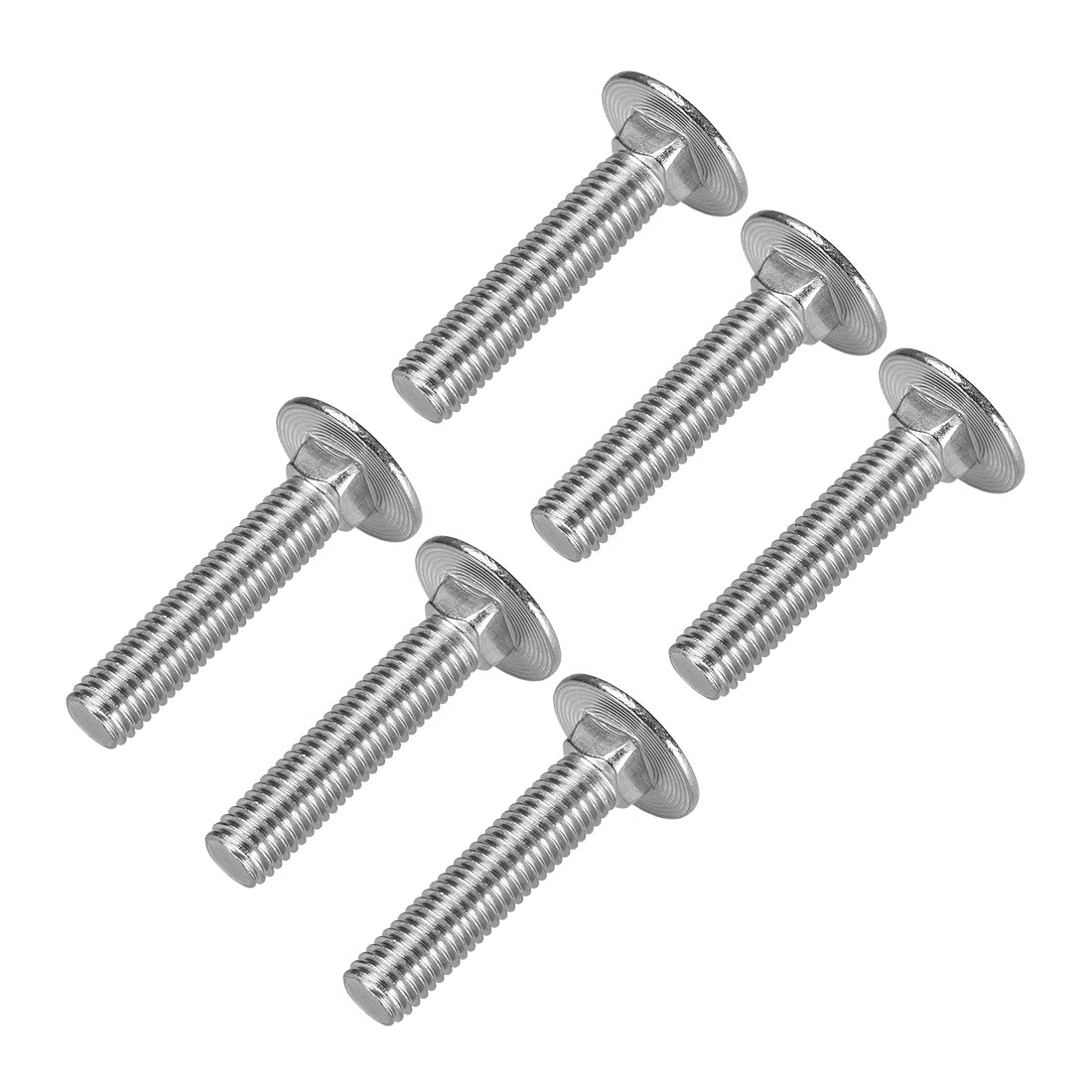 Harfington Carriage Bolts, Neck Carriage Bolt, Round Head, Square Neck, Stainless Steel M10x45mm 6pcs