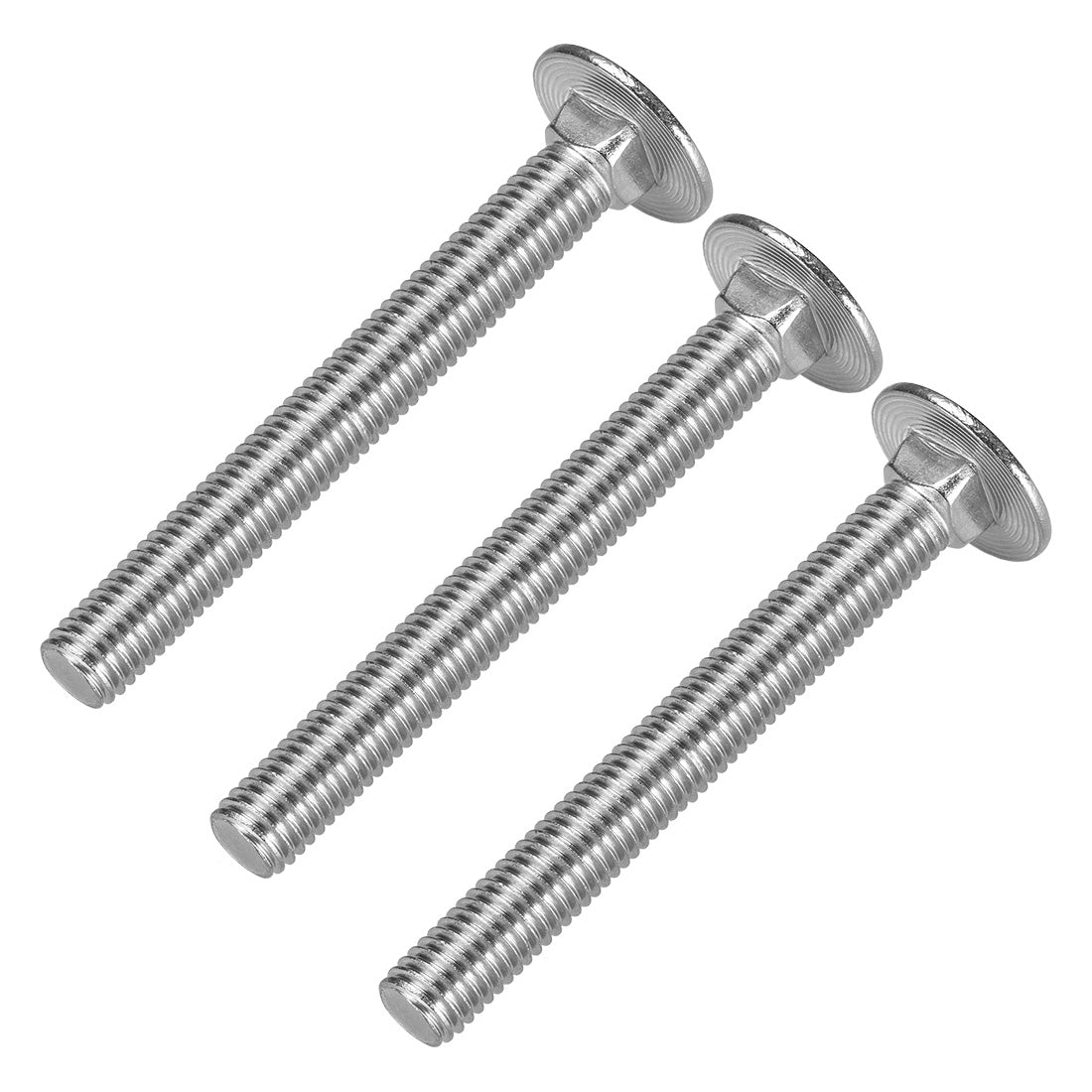 Harfington Carriage Bolts, Neck Carriage Bolt, Round Head, Square Neck, Stainless Steel M10x100mm 3pcs