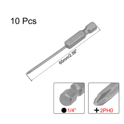 Harfington 10 Pcs Magnetic Phillips Screwdriver Bits, Hex Shank S2 Power Tools