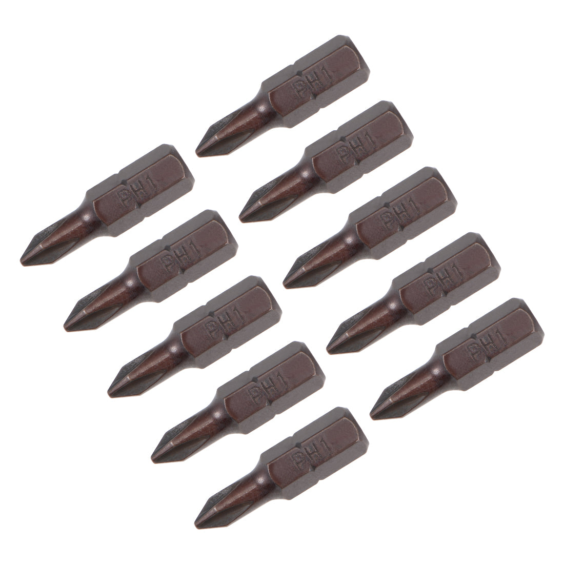 Harfington Phillips Bits 10pcs 1/4 Inch Hex Shank Magnetic Cross PH1 Screwdriver Bit Set 25mm Length S2 Screw Driver Kit Tools