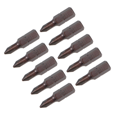 Harfington Phillips Bits 10pcs 1/4 Inch Hex Shank Magnetic Cross PH1 Screwdriver Bit Set 25mm Length S2 Screw Driver Kit Tools