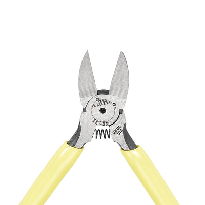 Harfington Diagonal Cutting Pliers 5" Wire Side Cutter Spring-loaded w Yellow Non-slip Grip