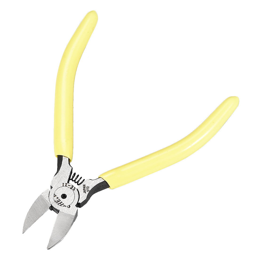 Harfington Diagonal Cutting Pliers 5" Wire Side Cutter Spring-loaded w Yellow Non-slip Grip