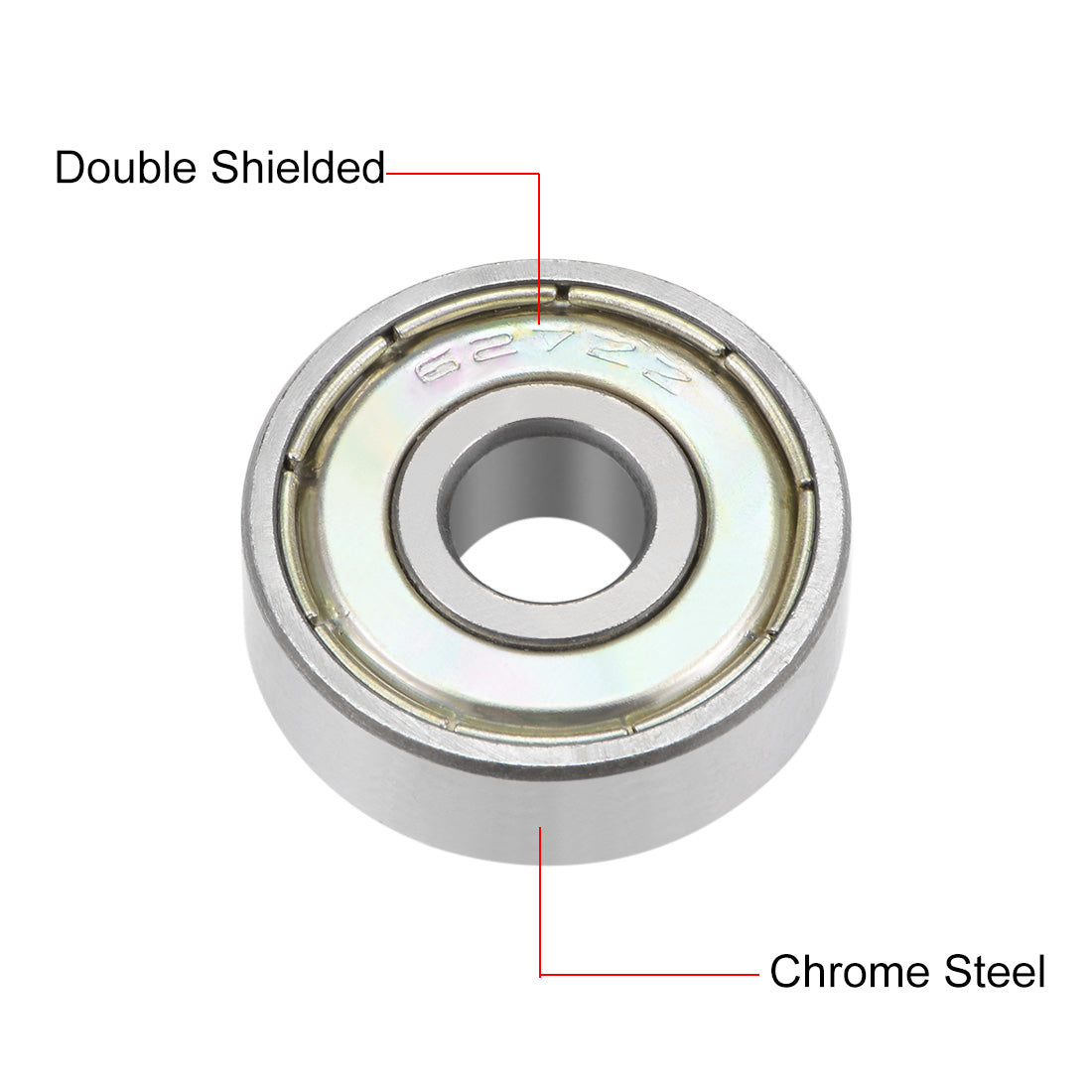 Harfington Deep Groove Ball Bearing Metric Double Shielded Chrome Steel ABEC1 Z1 Level