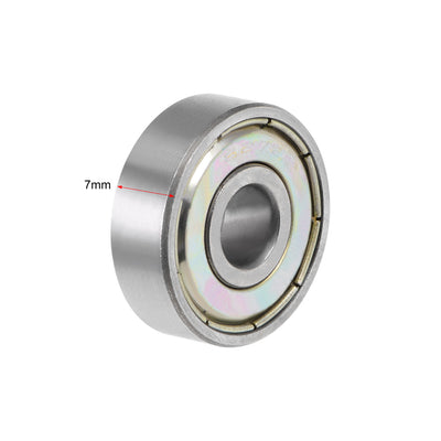Harfington Deep Groove Ball Bearing Metric Double Shielded Chrome Steel ABEC1 Z1 Level