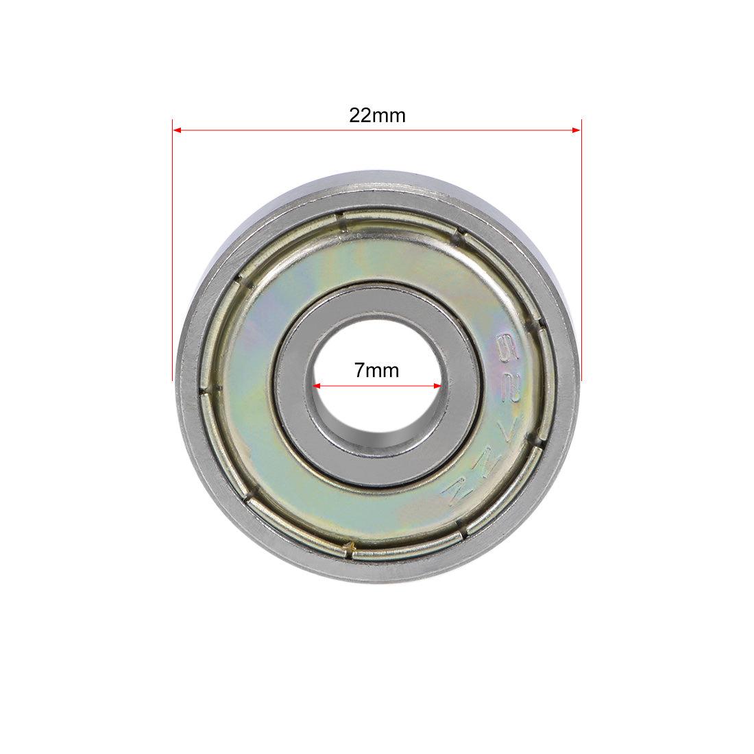 Harfington Deep Groove Ball Bearing Metric Double Shielded Chrome Steel ABEC1 Z1 Level