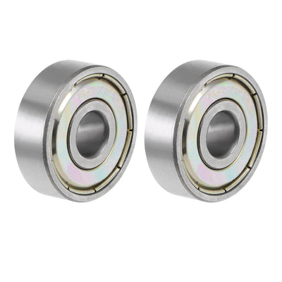 Harfington Deep Groove Ball Bearing Metric Double Shielded Chrome Steel ABEC1 Z1 Level