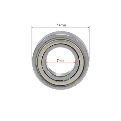 Harfington Deep Groove Ball Bearing Metric Double Shielded Chrome Steel ABEC1 Z1 Level