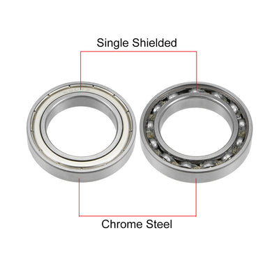 Harfington Deep Groove Ball Bearings Thin Section Single Shielded Chrome Steel