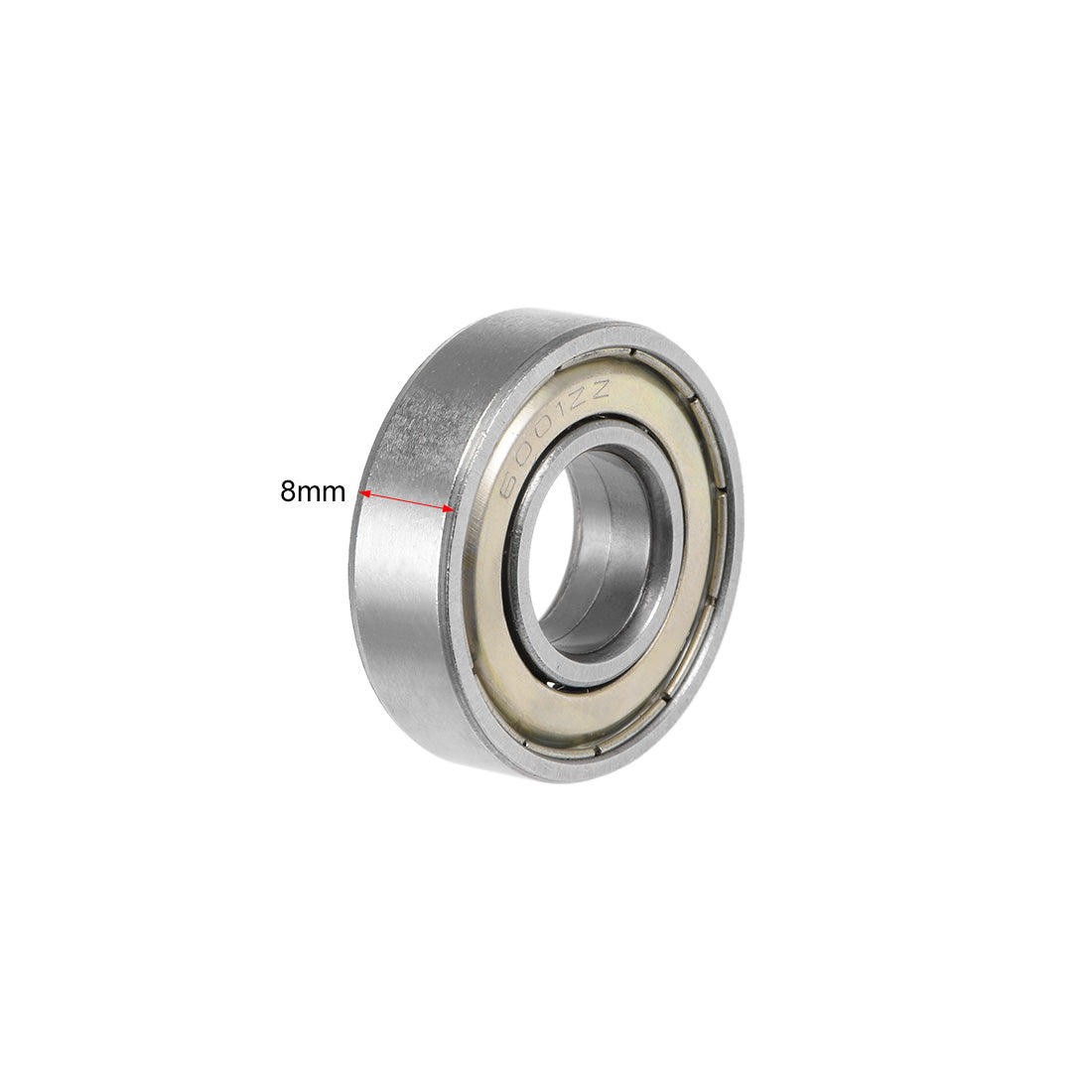 Harfington 6001Z Ball Bearing 12x28x8mm Single Shielded ABEC-1 Bearings