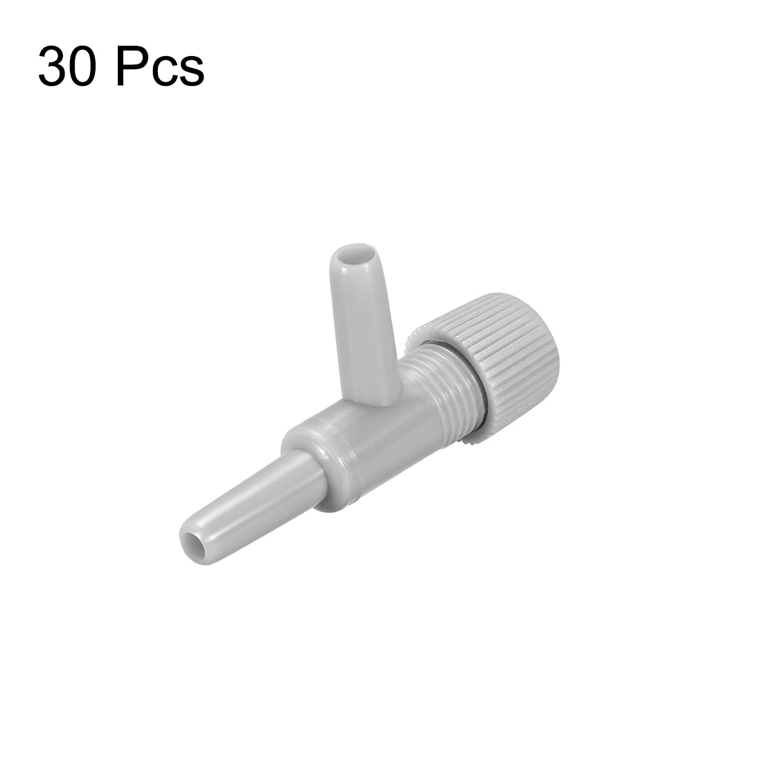 Harfington Aquarium Air Valve 2 Way Air Pump Control Valves for Fish Tank Plastic Gray 30Pcs