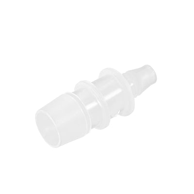 Harfington Aquarium Air Valve Connector Straight Clear White Plastic Airline Tubing 8mm to 16mm
