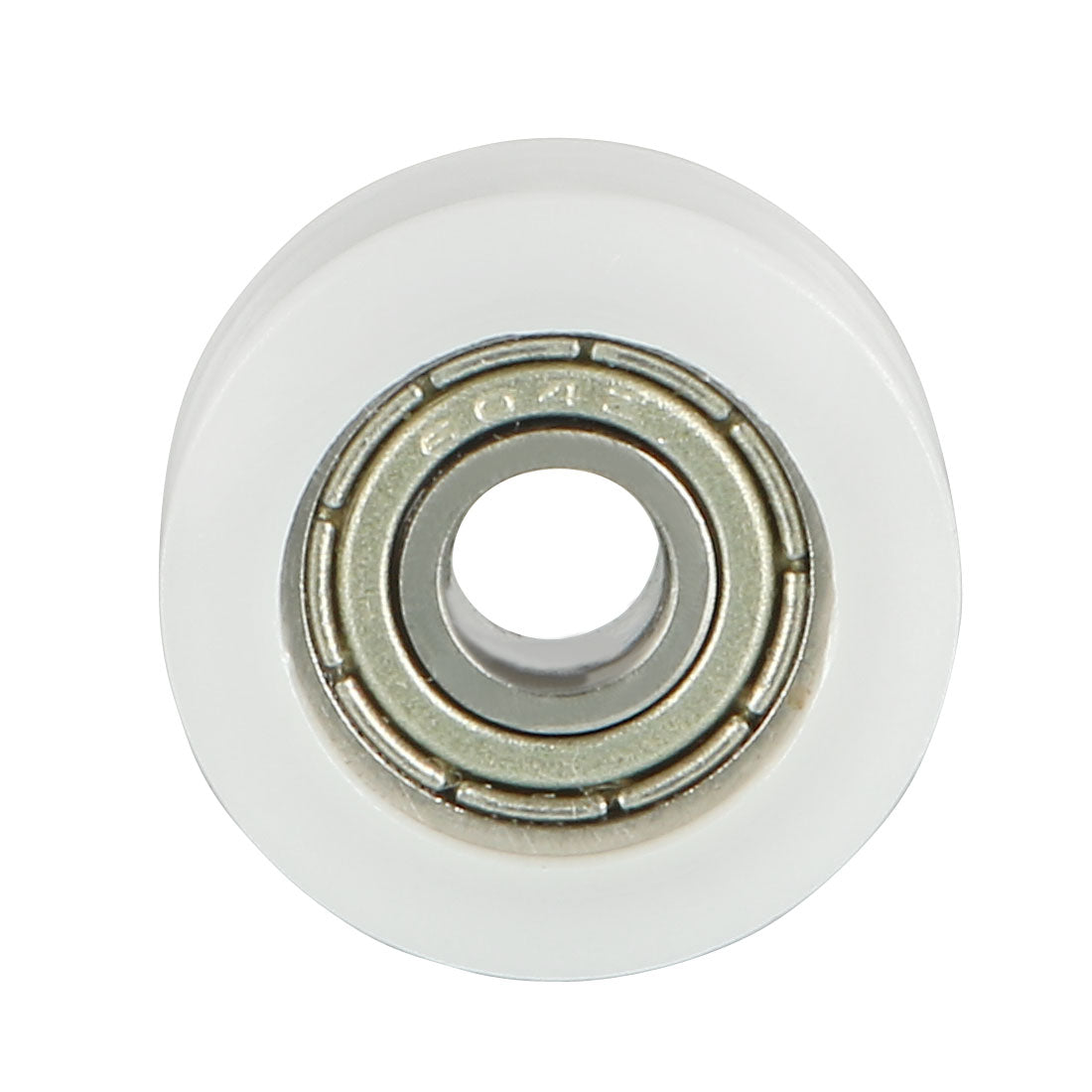 Harfington 0.8mm Deep Metal V Groove Guide Bearing Pulley Rail Ball Wheel White 4x15x6mm 2pcs