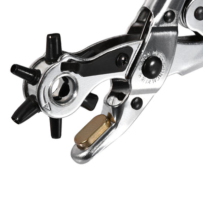 Harfington Punch Pliers 250mm 3 in 1 Leather Hole Punch Tool with 6 Size for DIY Home or Craft Projects