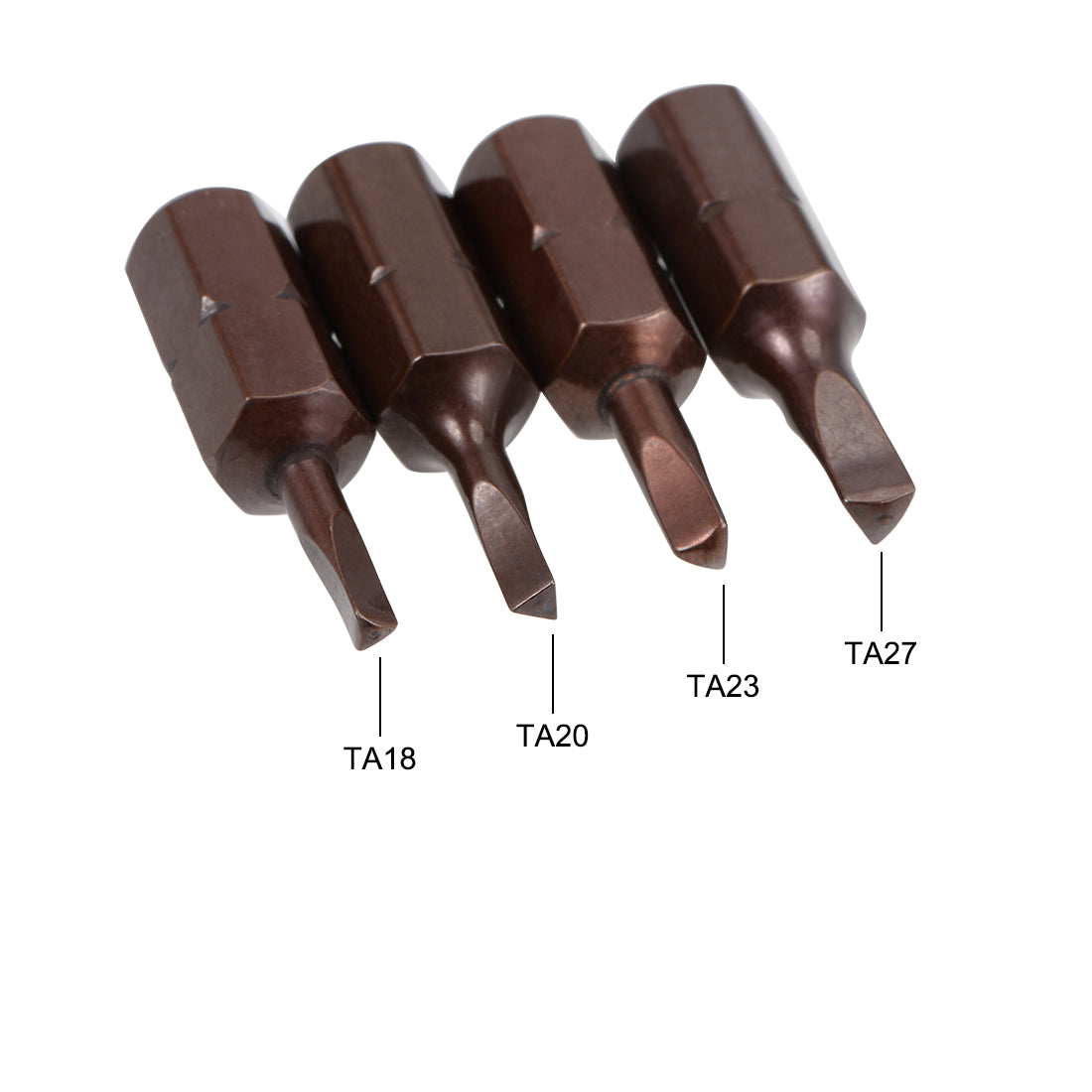 Harfington Triangular Bits Set 4-in-1 1/4 Inch Hex Shank Magnetic TA18/20/23/27 Screwdriver Set 25mm Length S2 Screw Driver Bit