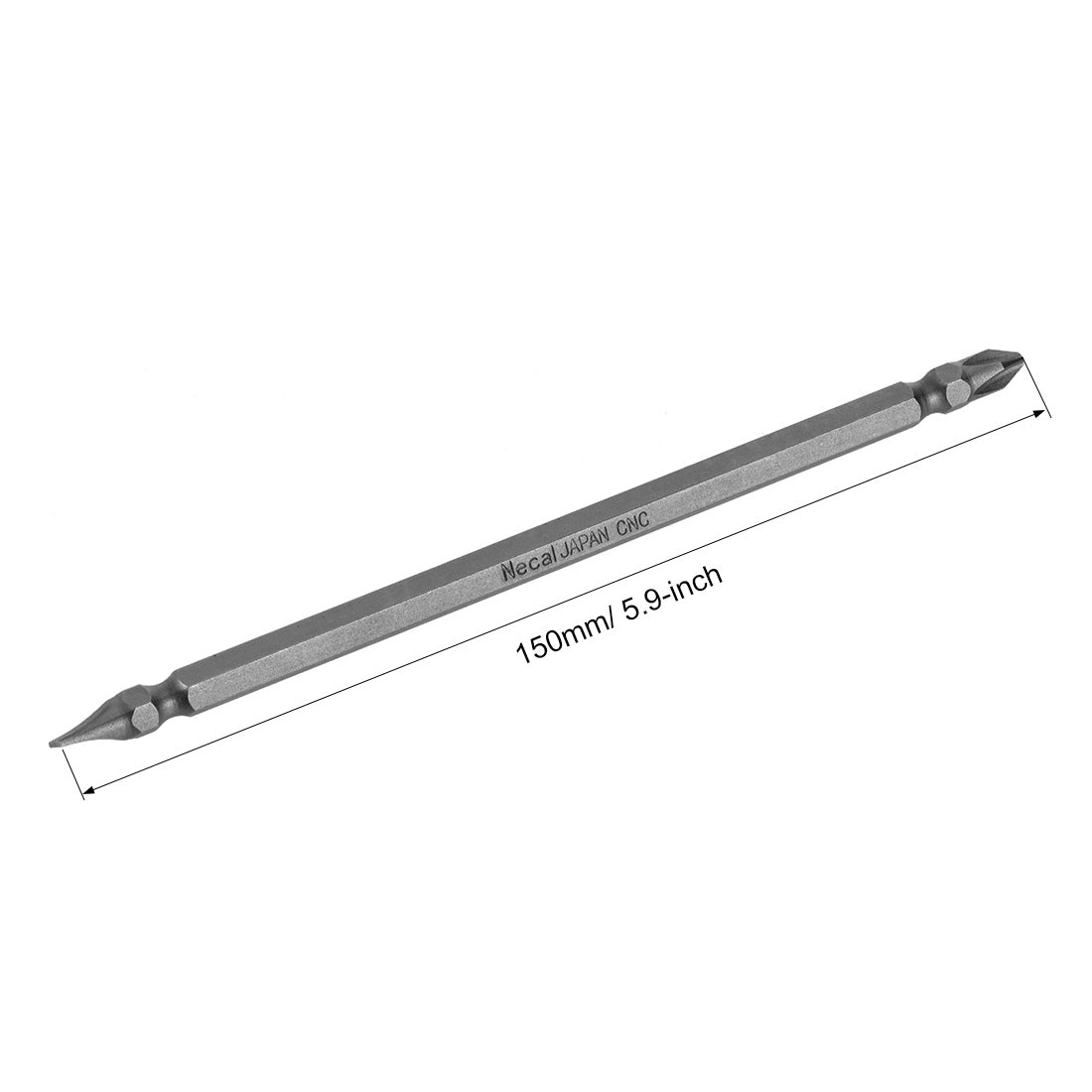 Harfington PH2/SL6 Magnetic Double End Screwdriver Bits, 1/4 Inch Hex Shank 5.9-inch Length S2 Power Tool