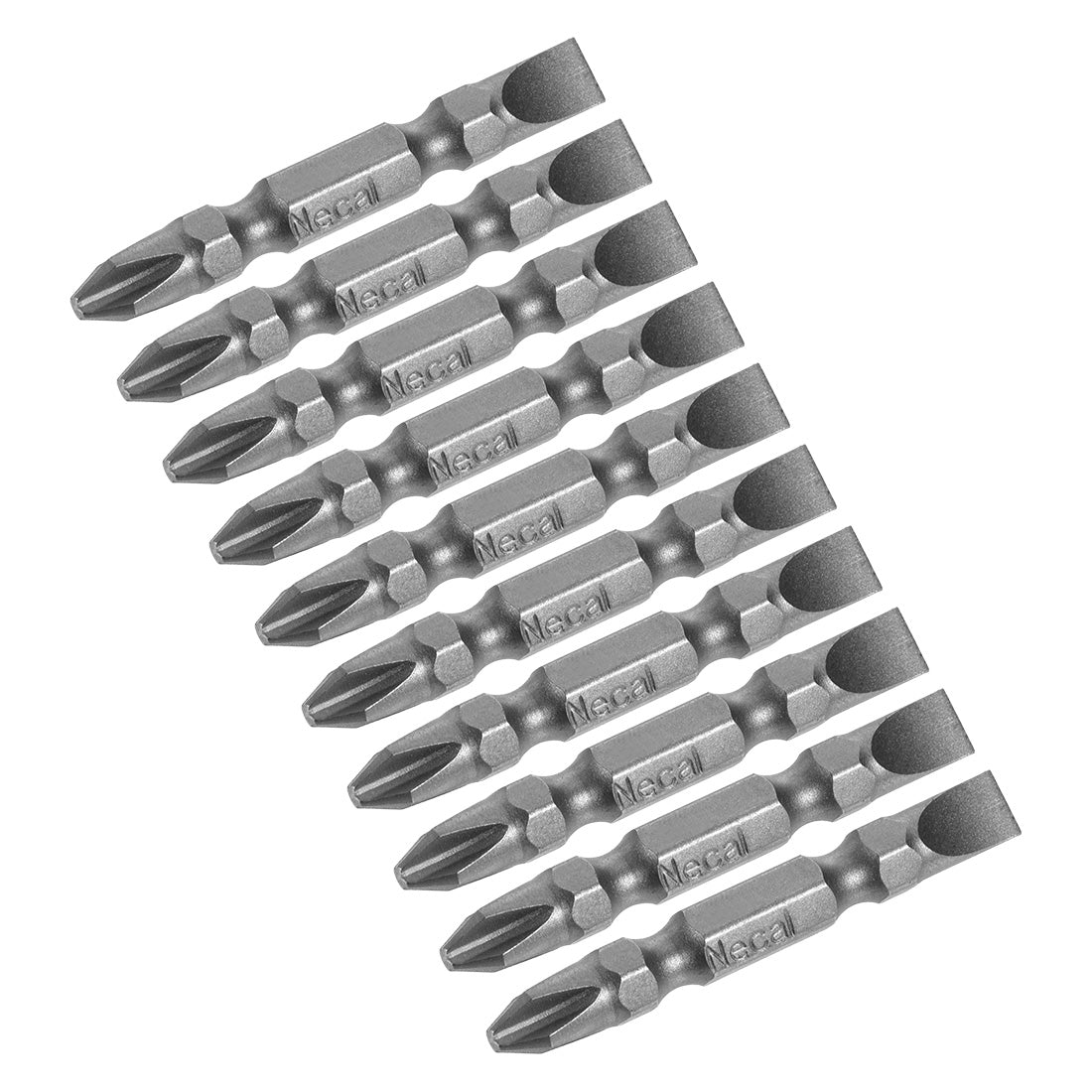 Harfington 10 Pcs PH2/SL6 Magnetic Double Ended Screwdriver Bits, 1/4 Inch Hex Shank 1.97-inch Length S2 Power Tool