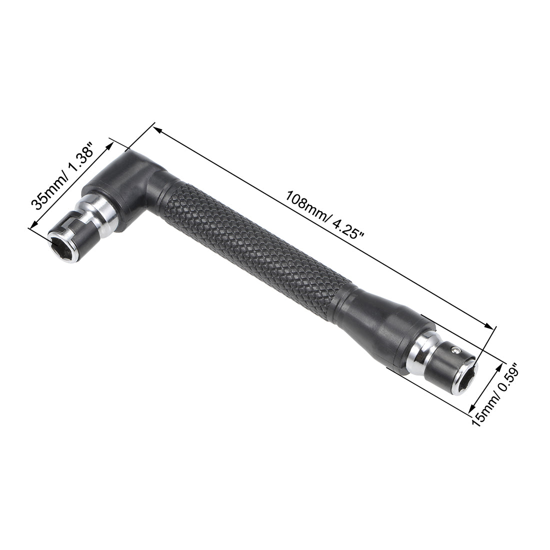 Harfington Screwdriver Non-Slip Wrench Handle 1/4 Inch Drive Magnetic Bit Holding Multi-function Wrench 4.25inch Length