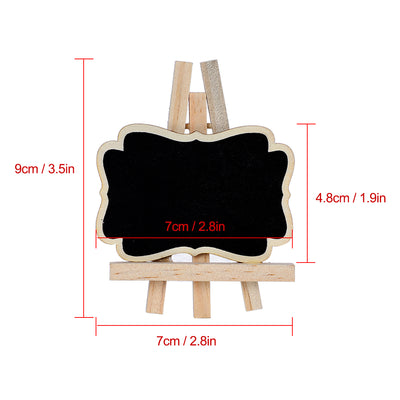 Harfington 14pcs Wood Mini Chalkboard Signs w Support Easel for Wedding Message Board