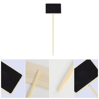 Harfington 14pcs Wood Mini Chalkboard Tags DIY Rectangle for Weddings Message Board Signs