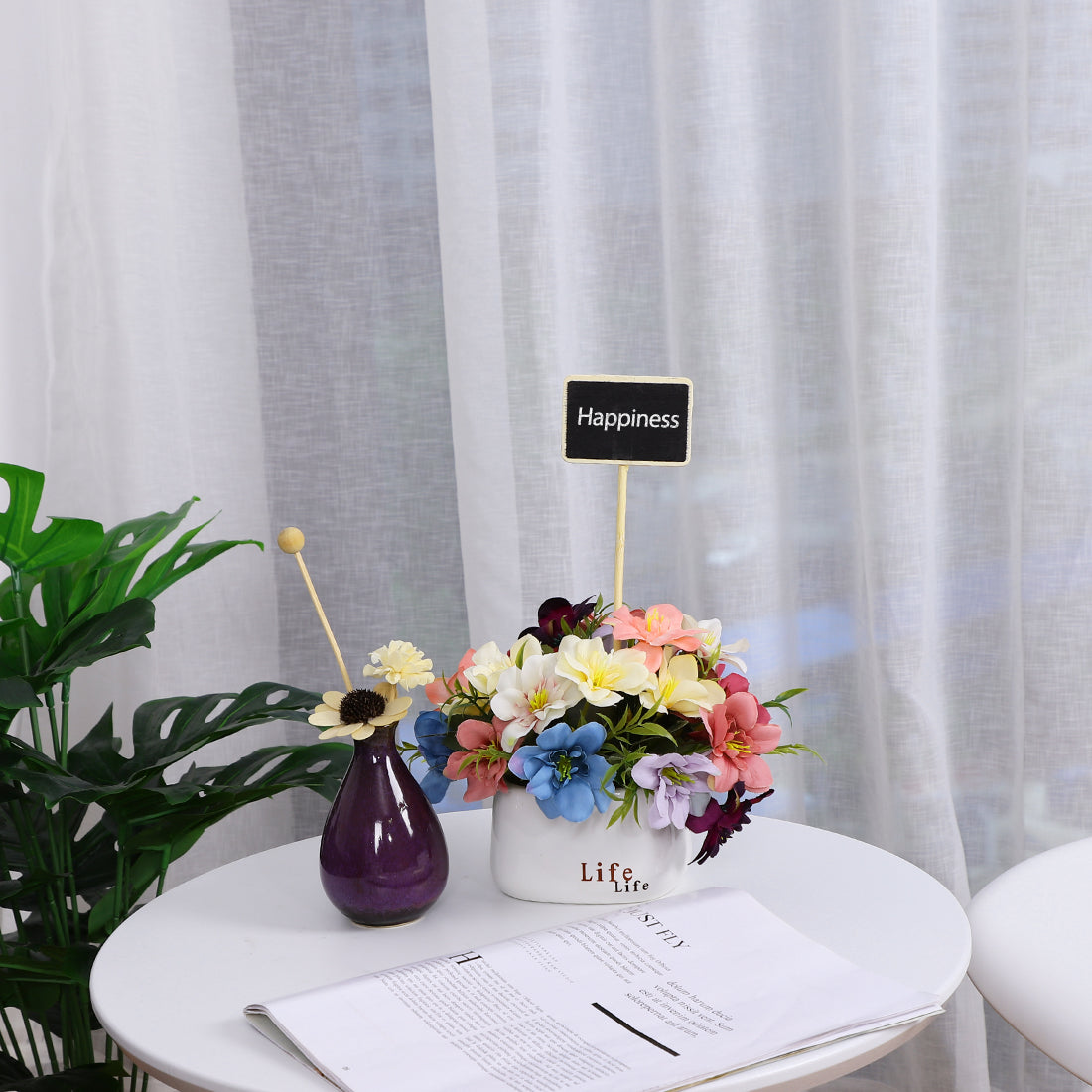 Harfington 14pcs Wood Mini Chalkboard Tags DIY Rectangle for Weddings Message Board Signs