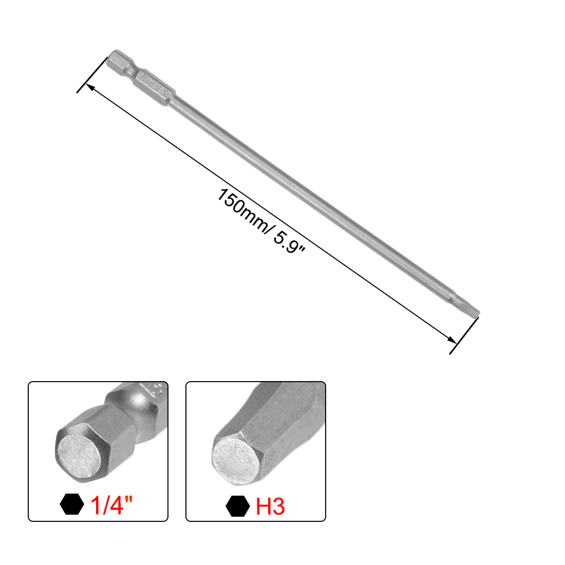 Harfington S2 1/4'' Hex Shank Magnetic Screwdriver Bit Sets 12300928xzk