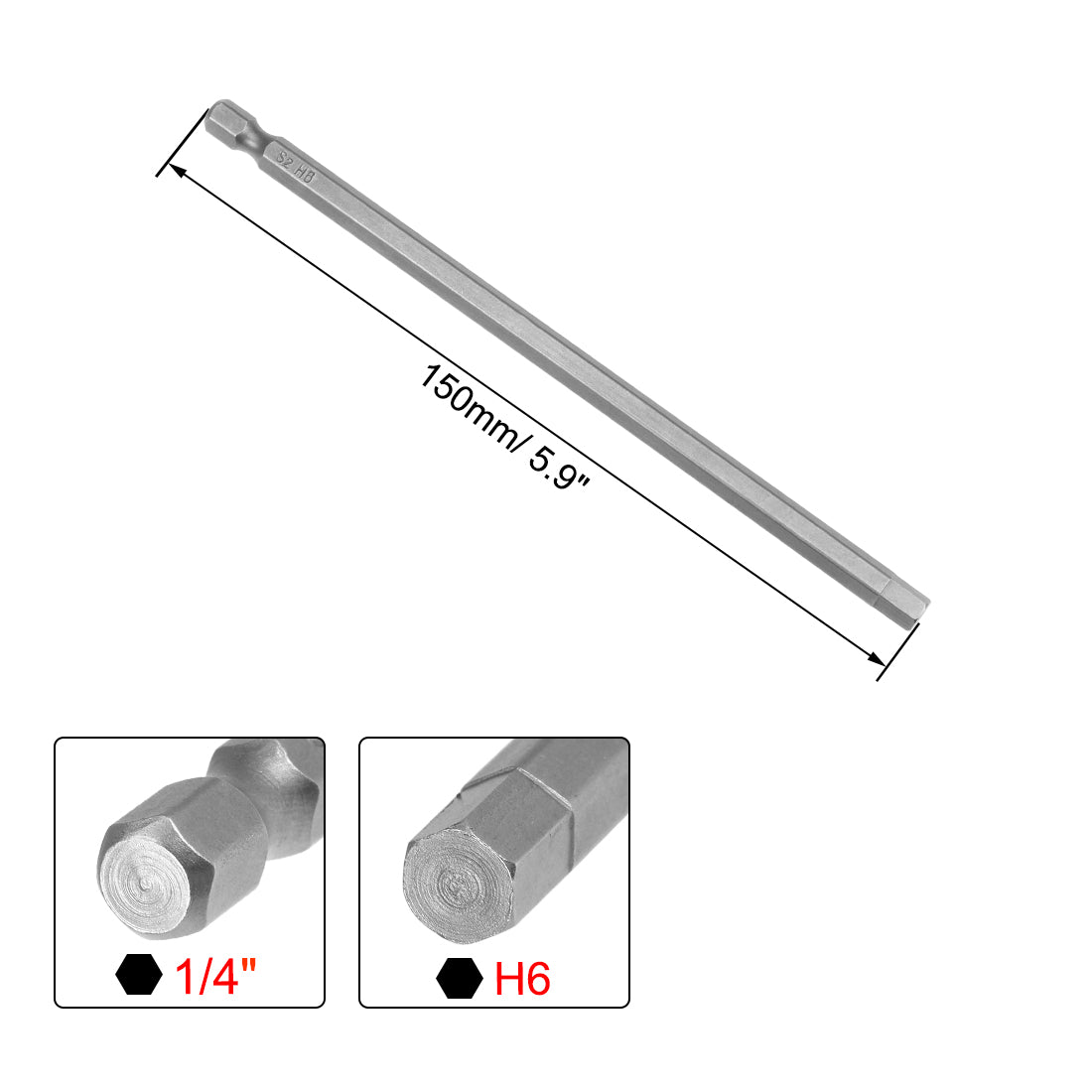 Harfington S2 1/4'' Hex Shank Magnetic Screwdriver Bit Sets