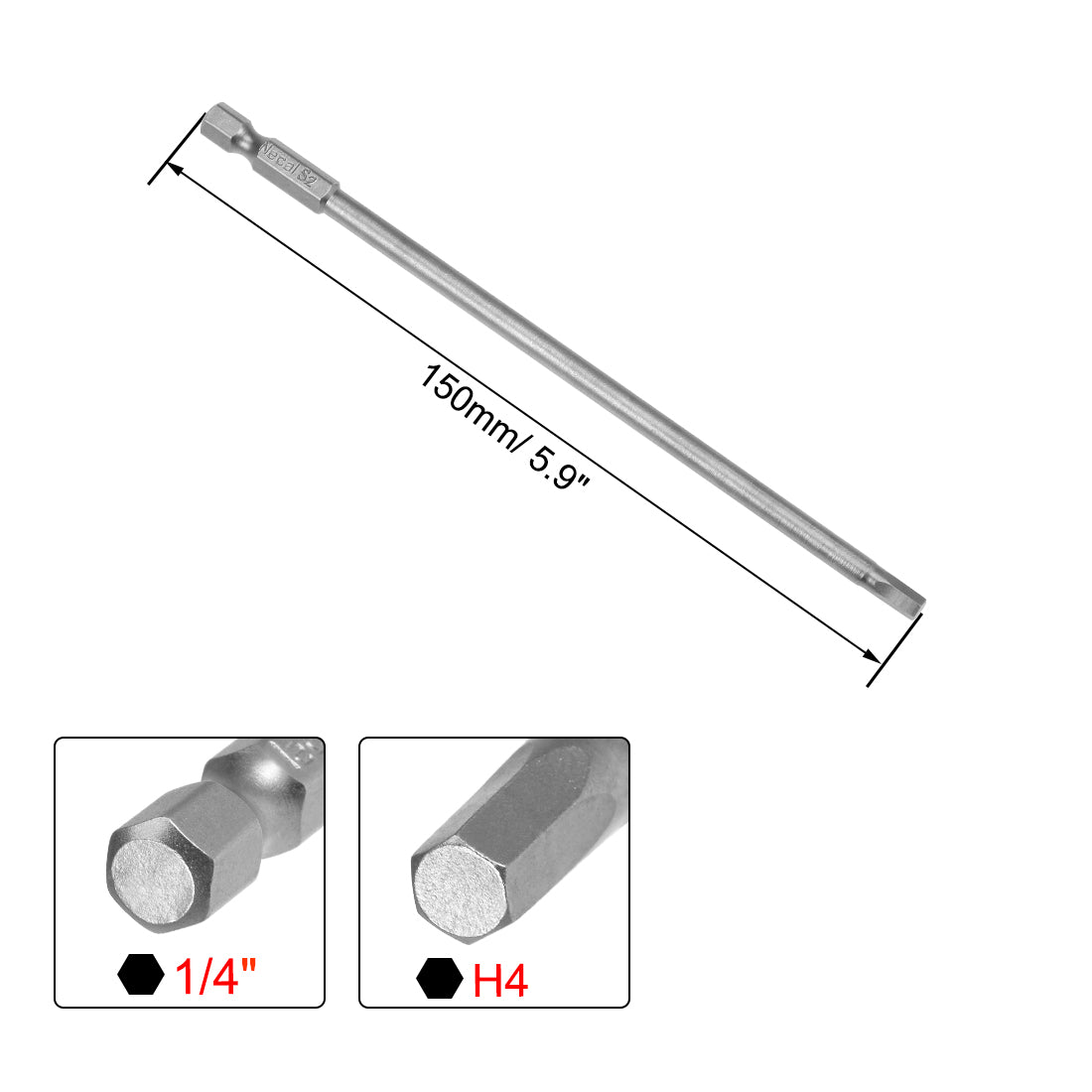 Harfington S2 1/4'' Hex Shank Magnetic Screwdriver Bit Sets