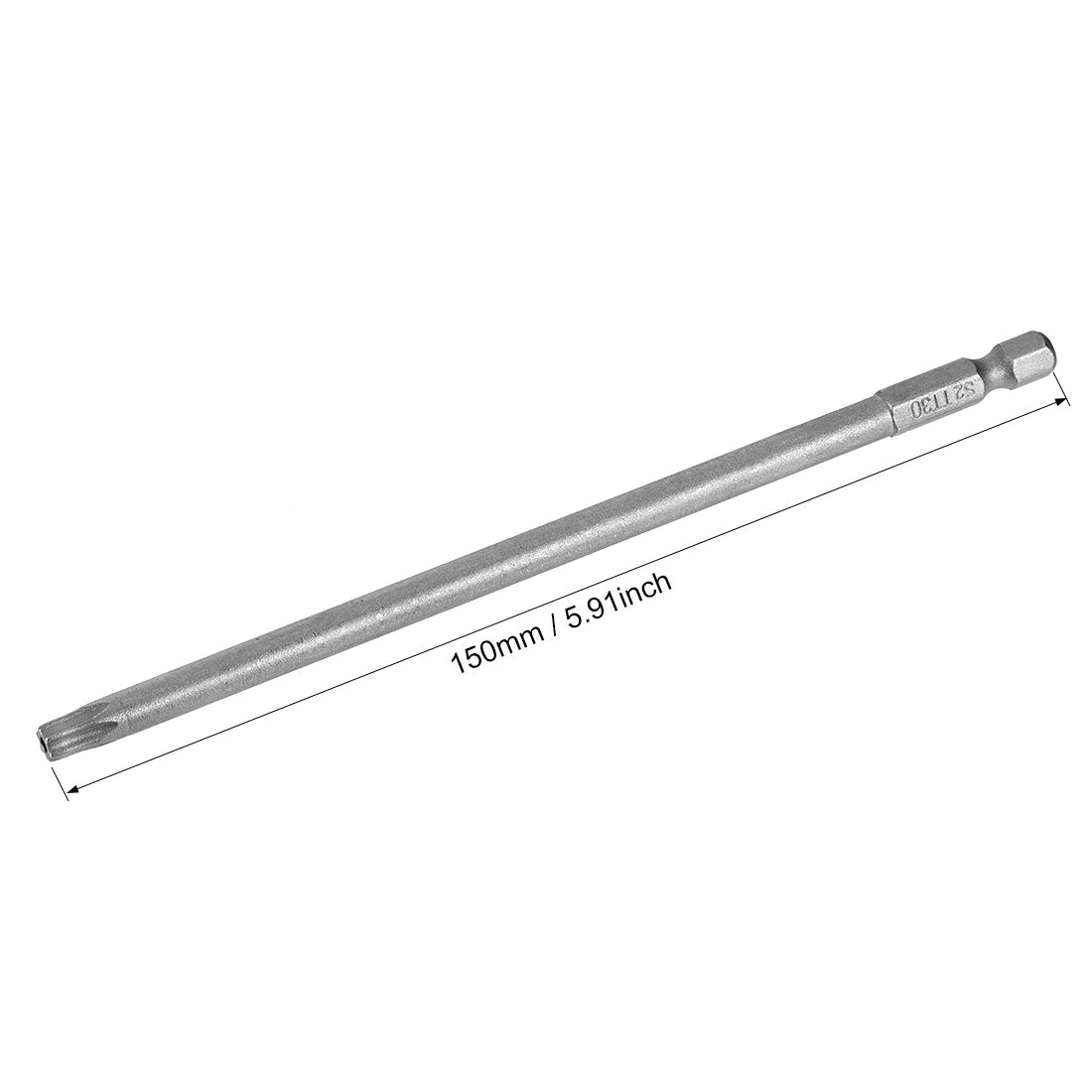 Harfington Torx Screwdriver Bits 1/4-Inch Hex Shank 150mm Length TT30 Magnetic Security Star Screw Driver S2 Bit