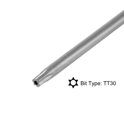 Harfington Torx Screwdriver Bits 1/4-Inch Hex Shank 150mm Length TT30 Magnetic Security Star Screw Driver S2 Bit