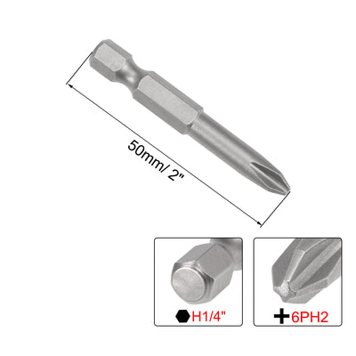 Harfington 10 Pcs Magnetic Phillips Screwdriver Bits, Hex Shank S2 Power Tool