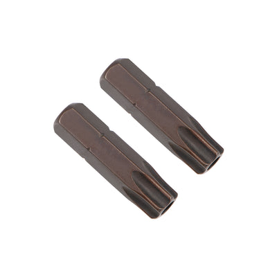 Harfington Torx Bits 2pcs 1/4 Inch Hex Shank Magnetic TT40 Screwdriver Bit Set 25mm Length S2 Screw Driver Kit Tools