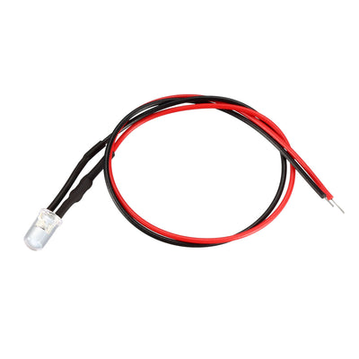 Harfington 12pcs Mixed Colour 5mm LEDs Prewired Light DC24V 20cm Pre Wired LED